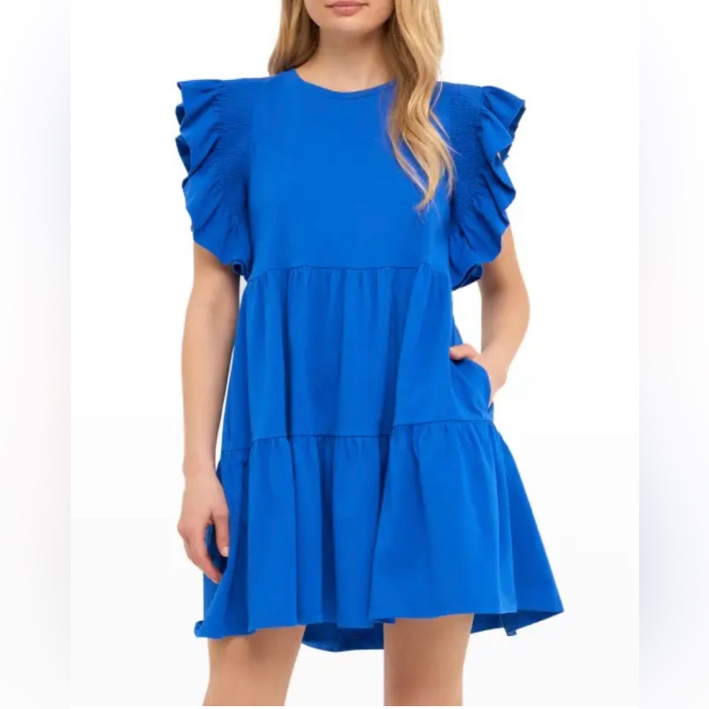 English Factory Size Medium Blue Dress